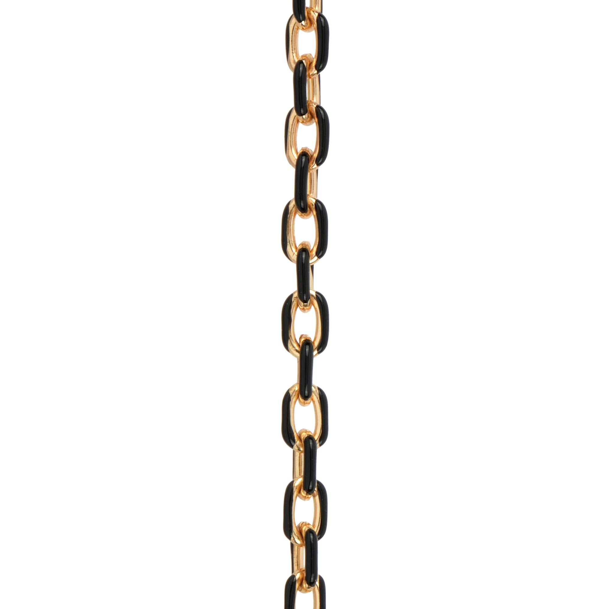 9.5" Gold & Black Enamel Cable Trucker Hat Chain by Make Market®